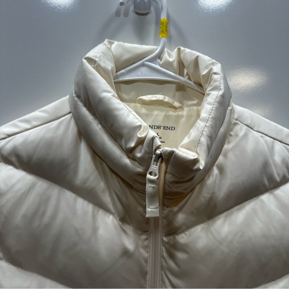 White Puffer Vest women’s large‎ lands end - Picture 2 of 7